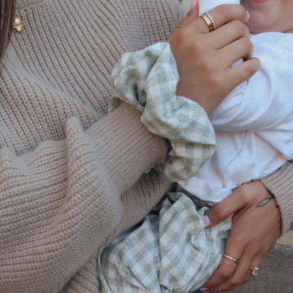 Destined to Bloom Gingham Scrunchie