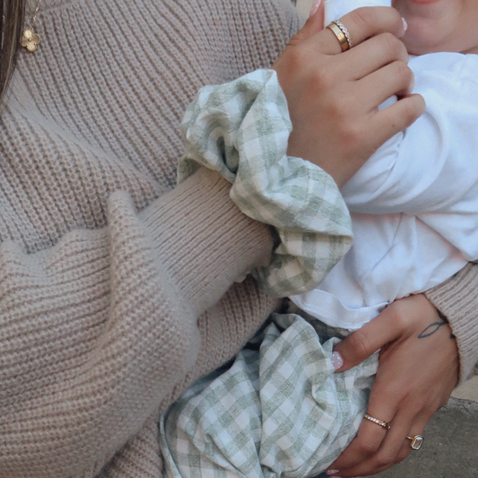 Destined to Bloom Gingham Scrunchie